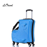 Letrend Children Rolling Luggage Spinner Cute Cartoon Wheels Suitcase Kids Multifunction Cabin