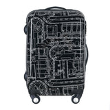 New Men And Women Black Mechanical Lines Travel Suitcase Universal Wheels Trolley Luggage Bags