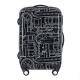 New Men And Women Black Mechanical Lines Travel Suitcase Universal Wheels Trolley Luggage Bags