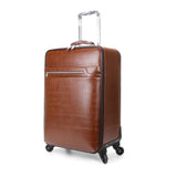 New Men And Women Pu Leather Travel Suitcase Vintage Luggage Travel Bags Universal Wheels Trolley