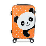 Girls Cartoon Panda Trolley Luggage 20" 24" Women Travel Suitcase Scratch-Resistant Pc Mute Wheel
