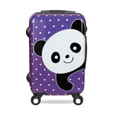 Girls Cartoon Panda Trolley Luggage 20" 24" Women Travel Suitcase Scratch-Resistant Pc Mute Wheel
