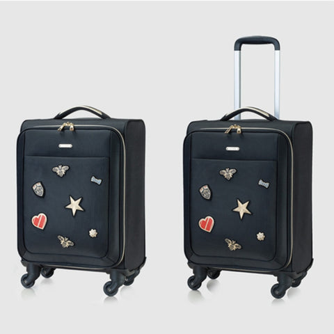 Waterproof Suitcase,Oxford Cloth Luggage,Cute Small Fresh Personality Student Trolley