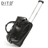 Suitcase Carry On Spinner Wheel Luggage Fashion Men Pu Leather Travel Bags  Weekend Bag Duffle