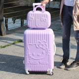 Travel Suitcase Set Rolling Luggage Set Spinner Trolley Case 20" Boarding Wheel Woman Cosmetic Case