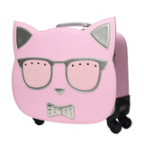 Carrylove Cartoon Cat 18 Inch High Quality Pu Handbag+ Rolling Luggage Spinner Brand Travel