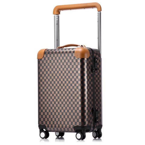 Retro Rolling Luggage Set Spinner Women Trolley Case 20Inch Boarding Travel Suitcase Set With