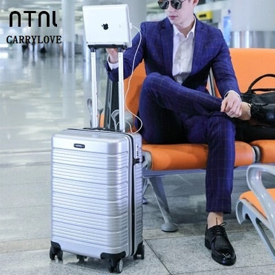 Carrylove Multifunction Luggage Series 20/24/28 Inch Size High Quality Pc  Rolling Luggage
