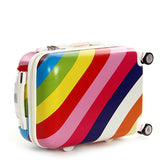 Rainbow!Women 20 24Inch Abs Pc Cute Rainbow Trolley Travel Luggage Bags Sets On 8-Universal