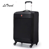 Letrend Black Men Rolling Luggage Spinner High-Grade Wheel Suitcase Red Women Trolley 20 Inch Carry
