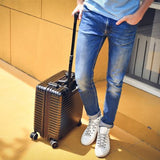 Hotsale!18Inches Abs Pc Hardside Case Aluminum Alloy Frame Trolley Luggage On Universal
