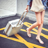 Hotsale!18Inches Abs Pc Hardside Case Aluminum Alloy Frame Trolley Luggage On Universal