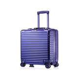 Top Fashion Business Travel Rolling Luggage Aluminum Suitcase 18 Inch Computer Trolley Case Abs