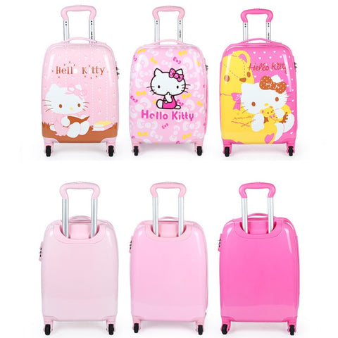 Waterproof Fashion Pu Luggage Bag ,Hello Kitty Girls Suitcase ,Children'S Trolley Case,Baby Wheel