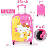 Waterproof Fashion Pu Luggage Bag ,Hello Kitty Girls Suitcase ,Children'S Trolley Case,Baby Wheel