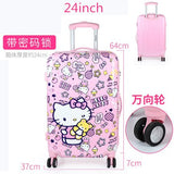 Waterproof Fashion Pu Luggage Bag ,Hello Kitty Girls Suitcase ,Children'S Trolley Case,Baby Wheel