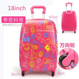 Waterproof Fashion Pu Luggage Bag ,Hello Kitty Girls Suitcase ,Children'S Trolley Case,Baby Wheel