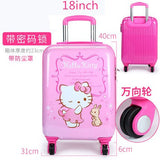 Waterproof Fashion Pu Luggage Bag ,Hello Kitty Girls Suitcase ,Children'S Trolley Case,Baby Wheel