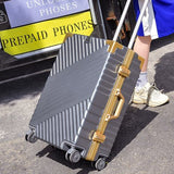 Abs+Pc Luggage Female Boarding Bag,Retro Trolley Case,Men And Women Anti-Scratch Trolley,Suitcase