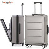 Upscale Pc Travel Suitcase Case,Rolling Luggage With Laptop Bag,Universal Wheel Trolley Box, Men