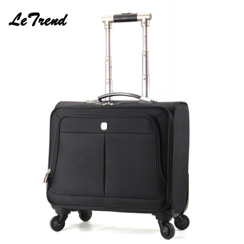 Business Multifunction Boarding Suitcase Travel Oxford Waterproof Casters 16/18 Inch Men Large