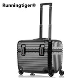 Airline Business Travel Suitcase Rolling Luggage Aluminum Suitcase 18 Inch Computer Trolley Case