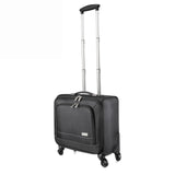 Ru 16" Oxford Black Spinner Cabin Suitcase On Wheels Business Rolling Luggage Board Boarding Box