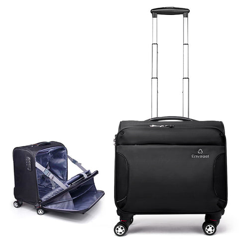 Oxford Fabric Commercial Universal Wheels Trolley Luggage 16 Luggage Travel Bag Female Male Cloth