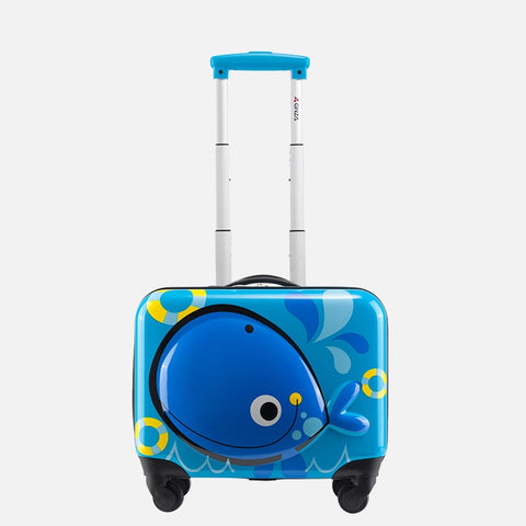 Abs+Pc Children'S Suitcase,Cartoon Mini Luggage,Male And Female Baby Travel 18"Boarding Box,3D Cute