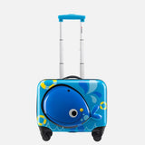 Abs+Pc Children'S Suitcase,Cartoon Mini Luggage,Male And Female Baby Travel 18"Boarding Box,3D Cute