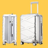 Abs+Pc Hard-Shell Luggage,Carry-On Trolley Case,Rolling Suitcase,Trendy Password Box,20"Boarding