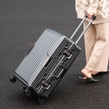 Aluminum Frame + Pc Shell Suitcase Bag, 20"24" Inch Rolling Luggage,High-Quality Travel Box ,New
