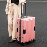 Aluminum Frame + Pc Shell Suitcase Bag, 20"24" Inch Rolling Luggage,High-Quality Travel Box ,New