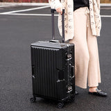 Aluminum Frame + Pc Shell Suitcase Bag, 20"24" Inch Rolling Luggage,High-Quality Travel Box ,New