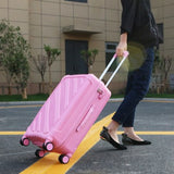 Women High Quality Pc Rolling Luggage,New Travel Suitcase Bag ,20"24"Inch Universal Wheel Laptop