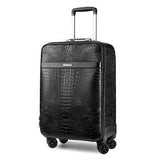 Crocodile Grain Luggage,Business Suitcase,Pu Trolley Case,Universal Wheel 16/20 Inch Boarding