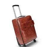High Quality Pu Leather Rolling Luggage Travel Suitcase Case ,16"20"24"Inch Universal Wheel