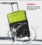 Carrylove Super Waterproof Luggage 20/24/28 Size Fashion Grid  Oxford Rolling Luggage Spinner Brand