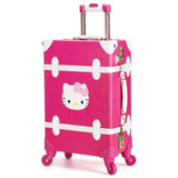 Travel Tale Super Cute Girl With High Quality Pu Rolling Luggage Spinner Brand Travel Suitcase