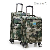 Travel Tale Durable, High-Grade Canvas Rolling Luggage Spinner Brand Military Style Business Travel