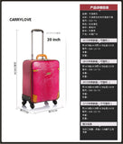 Carrylove  Fashion Luggage Series 18/20/22 Inch  Hcrocodile Pu Rolling Luggage Spinner Brand Travel