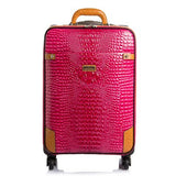 Carrylove  Fashion Luggage Series 18/20/22 Inch  Hcrocodile Pu Rolling Luggage Spinner Brand Travel