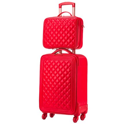 Travel Tale High Quality Fashion 16/20/24 Size 100%Pu Rolling Luggage  Spinner Brand Travel Suitcase