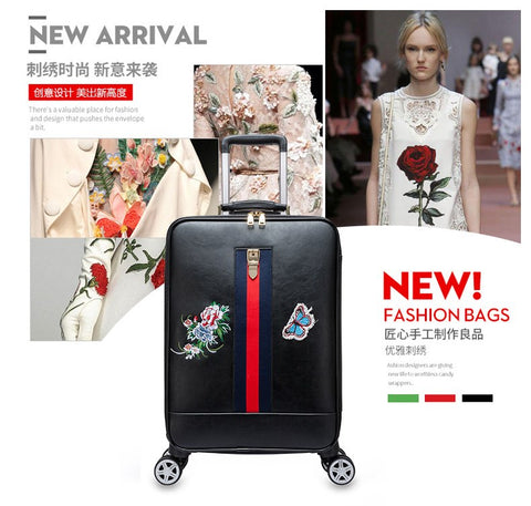 Travel Tale Personality 16/20/24 Inch The Most Fashionable, High Quality Pu Rolling Luggage Spinner