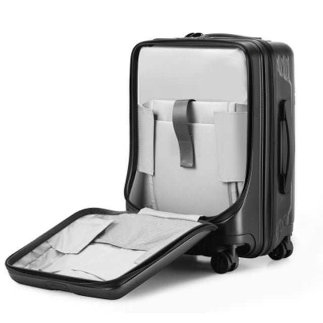 Business Suitcase Male 20 24 26 Inch Boarding Trolley Case Female Front Opening Zipper Universal