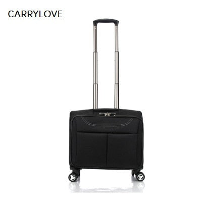 Carrylove Custom Logo, Boarding 18 Inch Size Oxford Rolling Luggage Spinner Brand