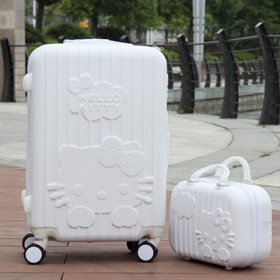 14+20Inchhello Kitty Suitcase,Trolley Travel Bag Set,Spinner Rolling Luggage