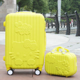 14+20Inchhello Kitty Suitcase,Trolley Travel Bag Set,Spinner Rolling Luggage