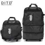 Ditd 28" To 30" Deformation Luggage Unisex Foldable Travel Bag Large Capacity High Quality