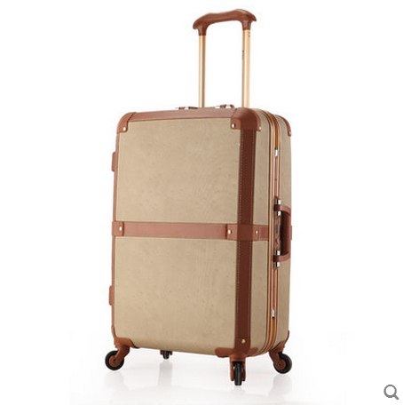 New Arrival!Commercial Aluminum Frame Box Luggage20 24 Female Vintage Universal Wheels Trolley